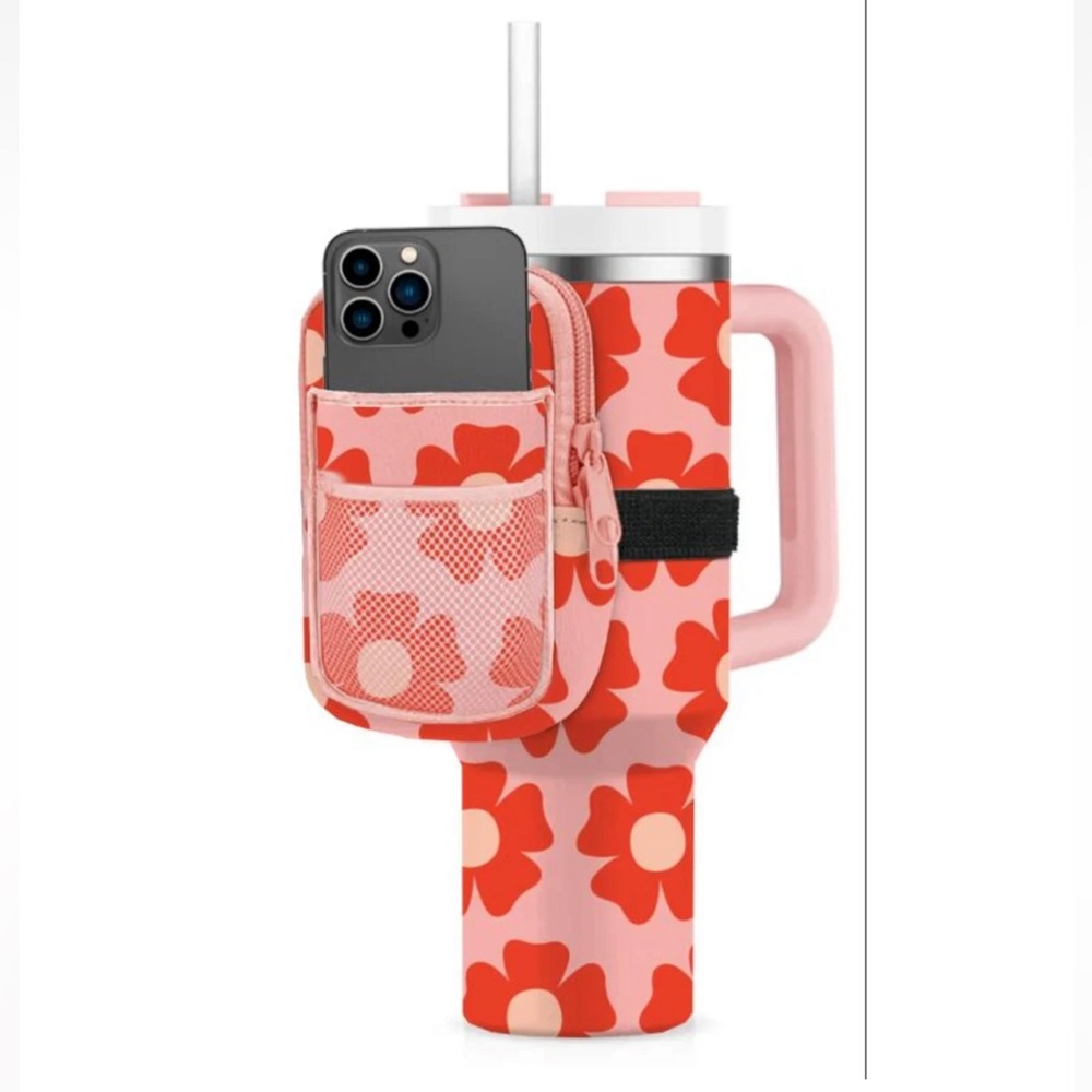 Katydid‎ Red and Pink Floral Phone Holster